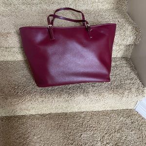 Fun cranberry handbag will accent any outfit!